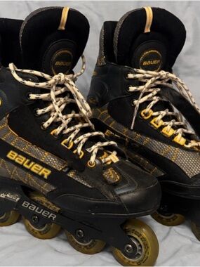Bauer Black and Yellow Men’s Inline Roller Skates